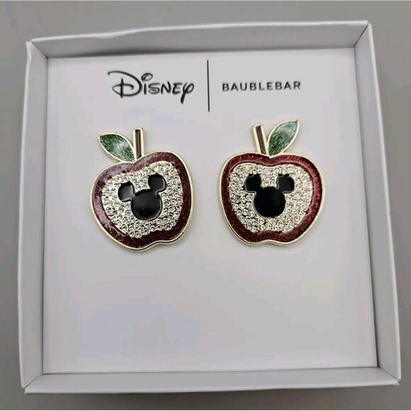 Disney‎ x Baublebar Apple Earrings Mickey Mouse School Teacher - Picture 1 of 5